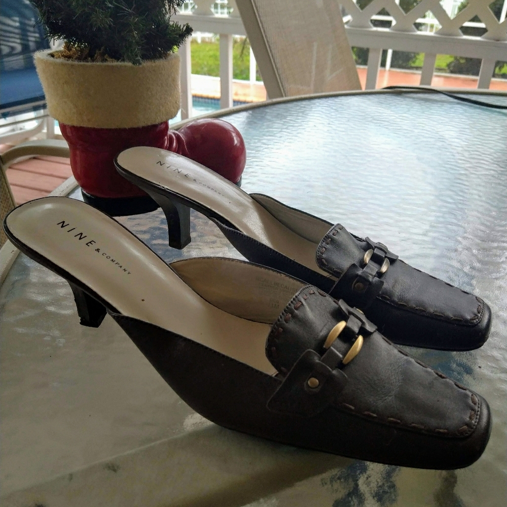 Nine West heels, Dark Brown, (sz 11)